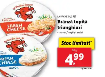 Lidl LA VACHE QUI RIT Brânză topită triunghiuri Ofertă