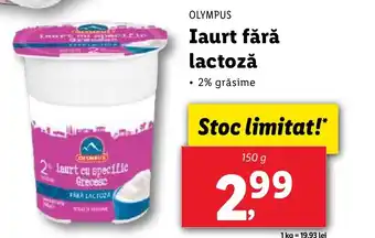 Lidl OLYMPUS Iaurt fără lactozǎ Ofertă