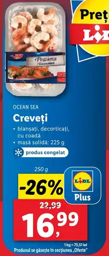 Lidl OCEAN SEA Creveţi Ofertă