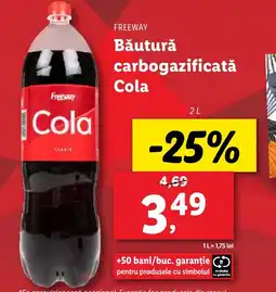 Lidl FREEWAY Băutură carbogazificată cola Ofertă