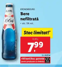 Lidl KRONENBOURG Bere nefiltrată Ofertă