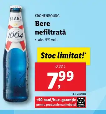 Lidl KRONENBOURG Bere nefiltrată Ofertă