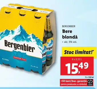 Lidl BERGENBIER Bere blondă Ofertă