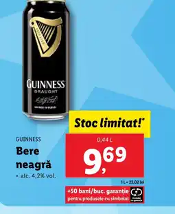 Lidl GUINNESS Bere neagră Ofertă