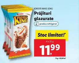 Lidl KINDER MAXI KING Prăjituri glazurate Ofertă