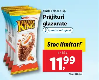 Lidl KINDER MAXI KING Prăjituri glazurate Ofertă