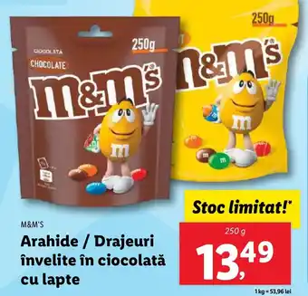 Lidl M&M'S Arahide/Drajeuri învelite în ciocolată cu lapte Ofertă