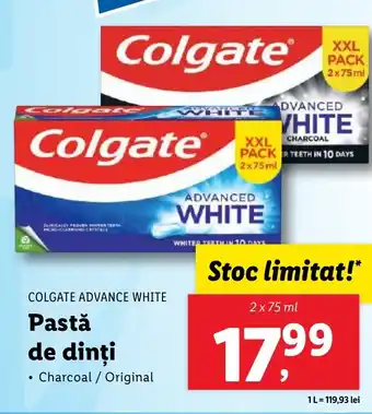 Lidl COLGATE ADVANCE WHITE Pastǎ de dinți Ofertă