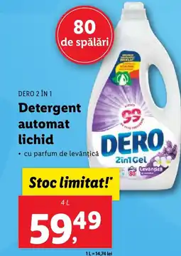 Lidl DERO 2 ÎN 1 Detergent automat lichid Ofertă