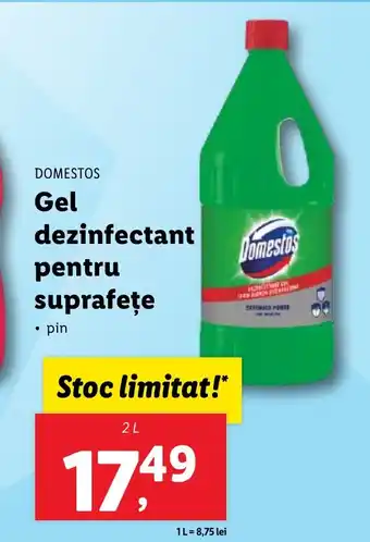 Lidl DOMESTOS Gel dezinfectant pentru suprafețe Ofertă