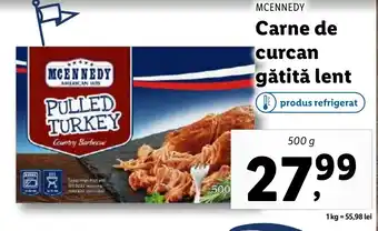 Lidl MCENNEDY Carne de curcan gătită lent Ofertă