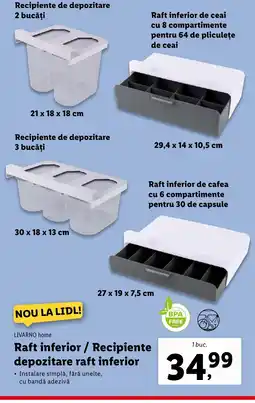 Lidl LIVARNO home Raft inferior / Recipiente depozitare raft inferior Ofertă