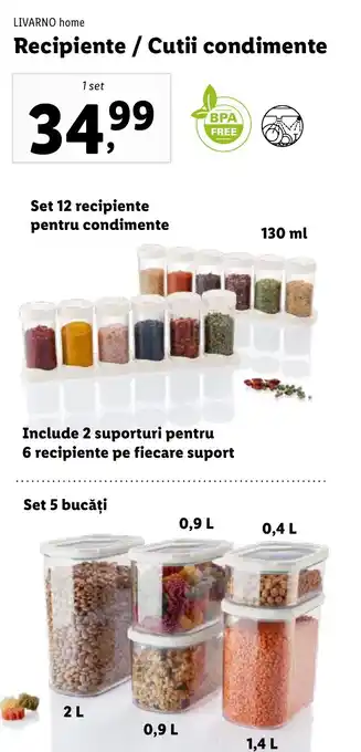 Lidl LIVARNO home Recipiente / Cutii condimente Ofertă