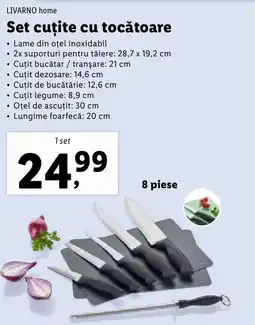 Lidl LIVARNO home Set cuțite cu tocătoare Ofertă