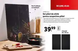 Lidl LIVARNO home Set plăci de sticlă pentru acoperirea plitei Ofertă