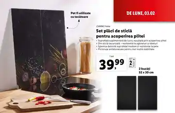 Lidl LIVARNO home Set plăci de sticlă pentru acoperirea plitei Ofertă