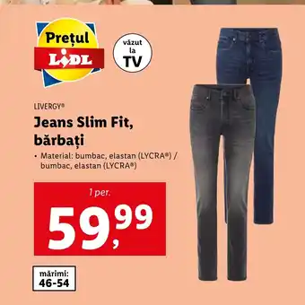 Lidl LIVERGY Jeans Slim Fit, bărbaţi Ofertă