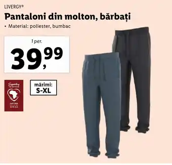 Lidl LIVERGY Pantaloni din molton, bărbați Ofertă