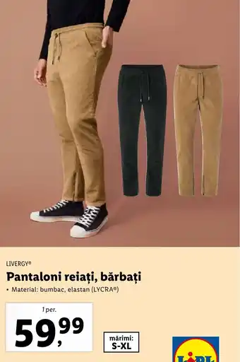 Lidl LIVERGY Pantaloni reiați, bărbați Ofertă