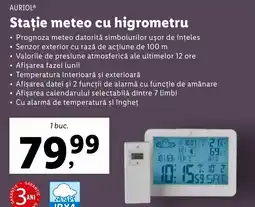 Lidl AURIOL Staţie meteo cu higrometru Ofertă