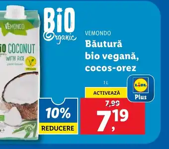 Lidl VEMONDO Băutură bio veganǎ, cocos-orez Ofertă