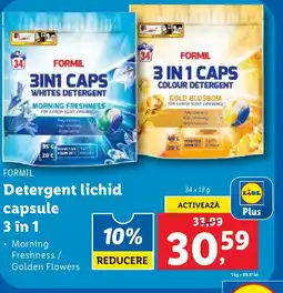 Lidl FORMIL Detergent lichid capsule 3 in 1 Ofertă