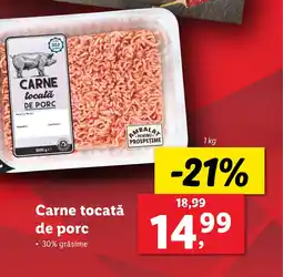 Lidl Carne tocată de porc Ofertă