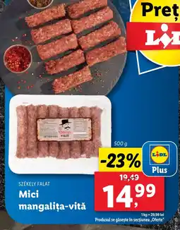 Lidl SZÉKELY FALAT Mici mangaliţa-vitǎ Ofertă