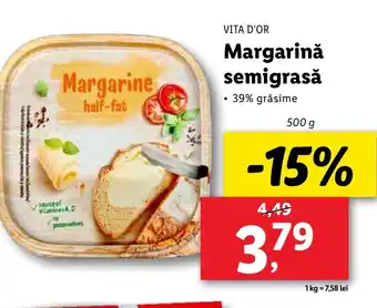 Lidl VITA D'OR Margarinǎ semigrasă Ofertă