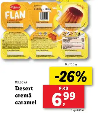 Lidl MILBONA Desert cremă caramel Ofertă