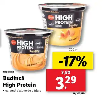 Lidl MILBONA Budincǎ High Protein Ofertă