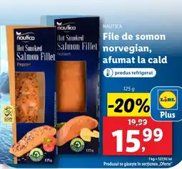 Lidl NAUTICA File de somon norvegian, afumat la cald Ofertă