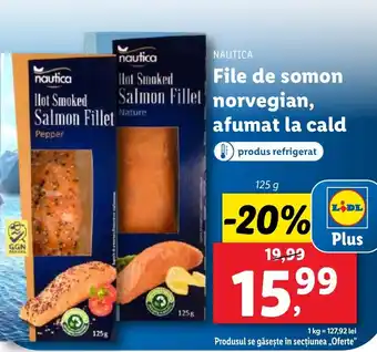 Lidl NAUTICA File de somon norvegian, afumat la cald Ofertă