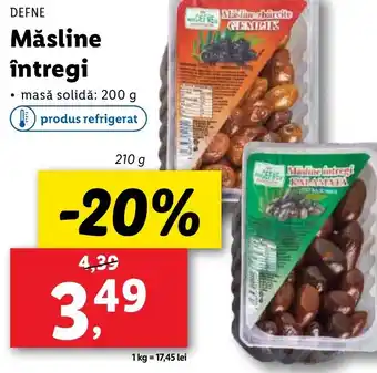 Lidl DEFNE Măsline întregi Ofertă