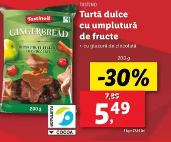 Lidl TASTINO Turtă dulce cu umplutură de fructe Ofertă