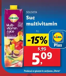 Lidl SOLEVITA Suc multivitamin Ofertă