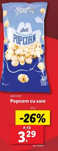 Lidl SNACK DAY Popcorn cu sare Ofertă