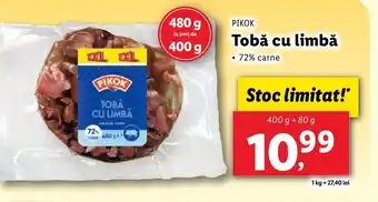 Lidl PIKOK Tobă cu limbă Ofertă