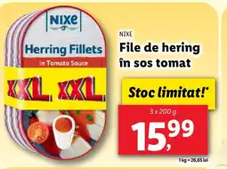 Lidl NIXE File de hering în sos tomat Ofertă