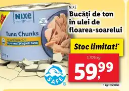 Lidl NIXE Bucăţi de ton în ulei de floarea-soarelui Ofertă