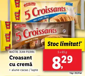 Lidl MAÎTRE JEAN-PIERRE Croasant cu cremă Ofertă