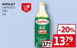 Auchan NAPOLACT Lapte eco 3.8% Ofertă