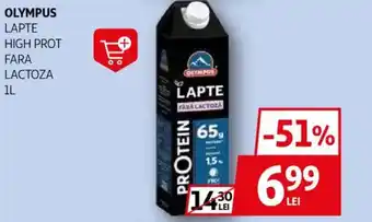 Auchan OLYMPUS Lapte high prot fara lactoza Ofertă