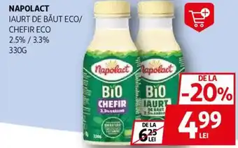 Auchan NAPOLACT Iaurt de băut eco/ chefir eco 2.5% / 3.3% Ofertă