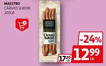 Auchan Maestro cârnaţi subţiri Ofertă