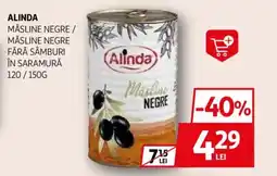 Auchan ALINDA Măsline negre / măsline negre fără sâmburi în saramură Ofertă