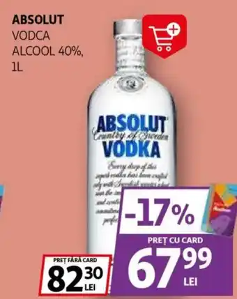 Auchan ABSOLUT Vodca alcool 40% Ofertă