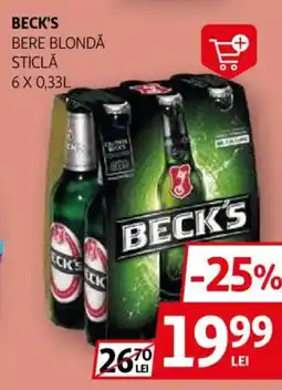 Auchan BECK'S Bere blondă sticlă Ofertă