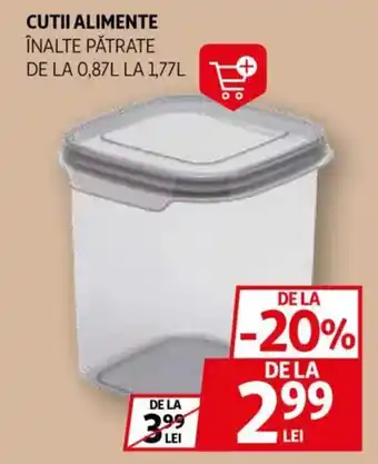 Auchan Cutii alimente înalte pătrate Ofertă