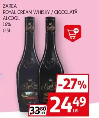 Auchan ZAREA Royal cream whisky / ciocolată alcool Ofertă